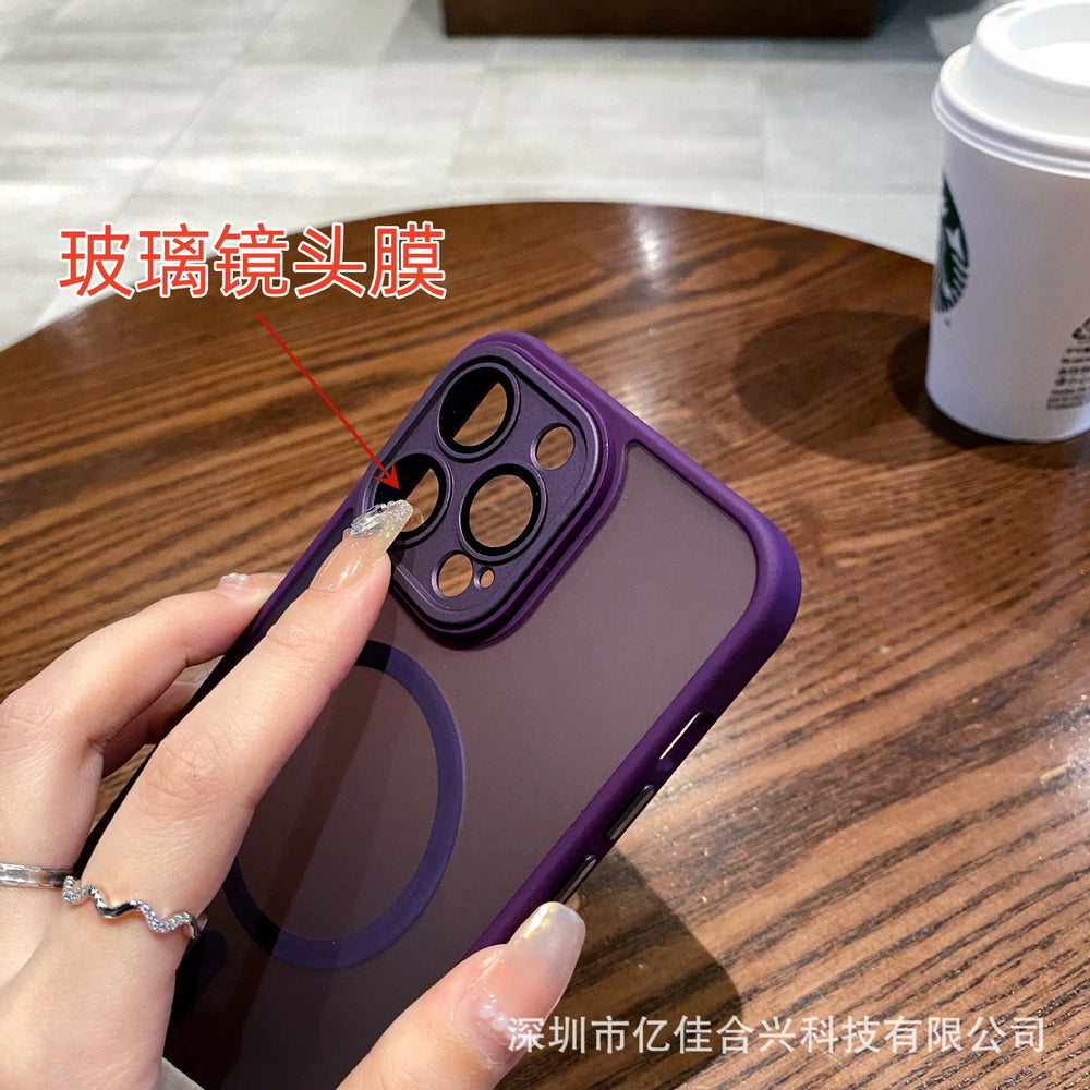 New yadun precision hole magnetic apple 17 phone case compatible with iphone 16 lens film full coverage protective case 13