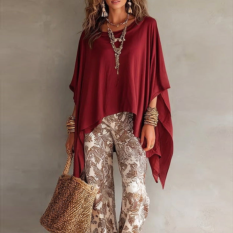 cross-border european and american women's clothing: new women's summer fashion, trendy commute-ready loose solid color cover-up short-sleeve t-shirt