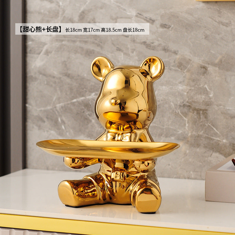 Entryway console table key holder tray - violent bear design, luxury & high-end home decor accent