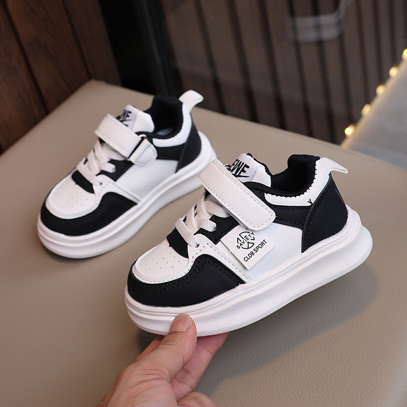 spring/autumn new children's sneakers: girls' soft-soled athletic shoes, boys' non-slip running shoes, white casual shoes