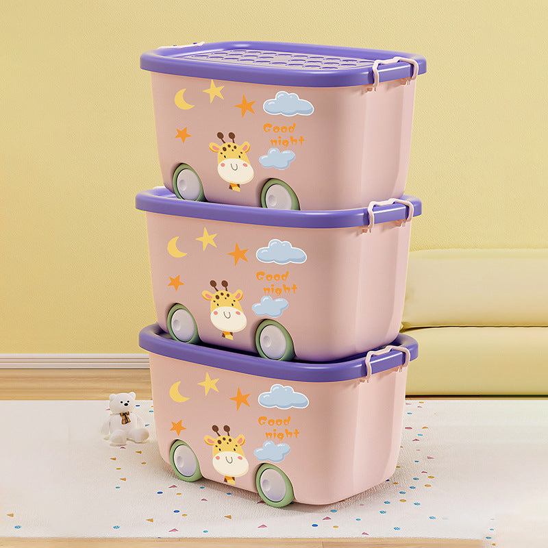 Large capacity kids' clothing storage bin - extra large organizer for baby toys, dolls, books, and more