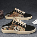Canvas men's shoes summer trendyeasiest for match slip-on breathable casual cloth shoes men's heelless half drag men's trendy shoes