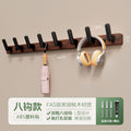 [thickened l-shaped hook] black walnut-eight hooks [plastic hook]