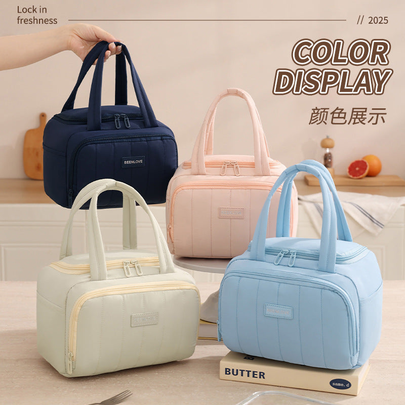 Beilian Cross-border Lunch Box Bag High Value Portable Large Capacity Bento Bag Picnic Commuter Insulation Fashion Lunch Bag