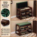 Solid wood entrance door shoe changing stool accessible luxuryclassy sense shoe cabinet stool all-in-onefor home can sit storage bench bench