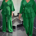new european and american style african women's chiffon t-shirt + pants two-piece set -  &  cross-border e-commerce