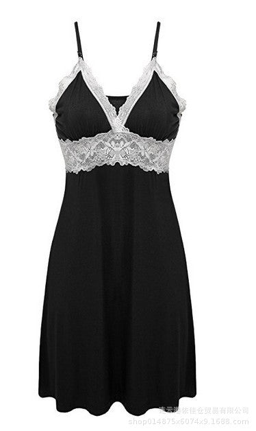 Hot-selling lingerie: seductive cutout nightgown, suspender faux silk sexy mini dress, women's sleepwear - sexy