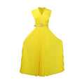C8486p with belt summer european and american women's clothing fashion sexy ruffles pleated large skirt long skirt foreign trade dress