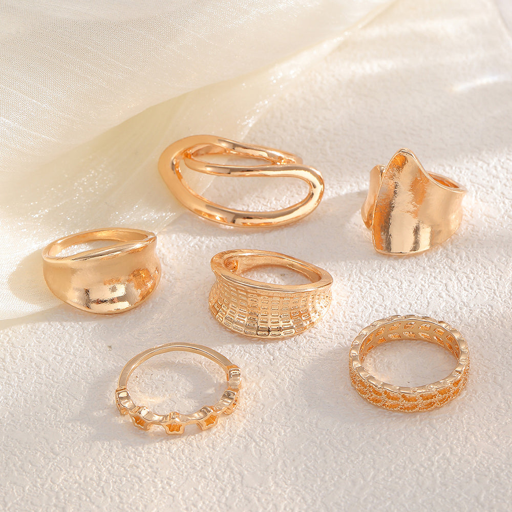 ring set wholesale women's jewelry niche design accessible luxuryclassy glossy hand jewelry ring stylish accessories