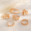 ring set wholesale women's jewelry niche design accessible luxuryclassy glossy hand jewelry ring stylish accessories