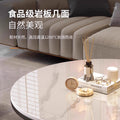 Rock slab coffee table living room solid wood table balcony small apartment for homecasualaccessible luxury round side table retractable combination