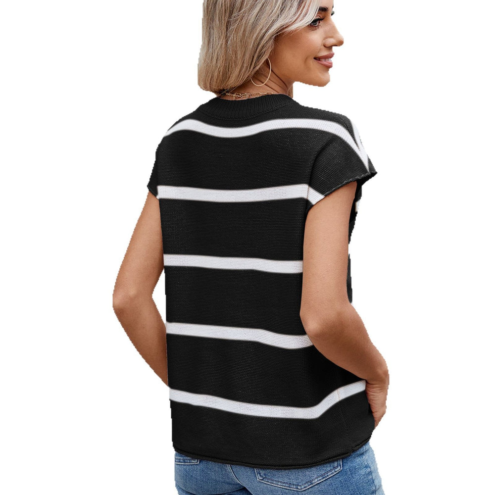 fashion  new arrival women's summer round neck short-sleeved sweatercasualsweaterknitting vest pullover shirt