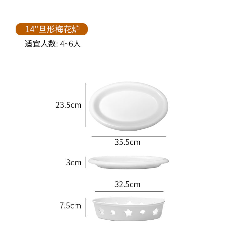 High-end ceramic pure cabbage plate, special-shaped asymmetrical cold dish plate, stir-fry plate, tableware for restaurants and hotels
