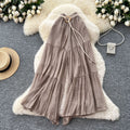 Casual pants  summer fairy gentle style versatile high waistloose wide leg culottes cover flesh and crotch chiffon pants