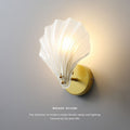 Modern minimalist seashell crystal glass wall sconce - trendy living room, background wall, hallway, stairway, master bedroom, bedside lighting