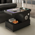 Italian normcore smart movable coffee table sofa side table small apartment living room side cabinet wireless charging corner table small trolley
