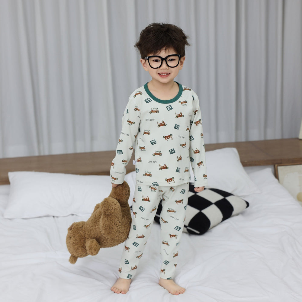 New children's home wear set: boneless, class a, pure cotton loungewear for baby boys and girls - autumn collection