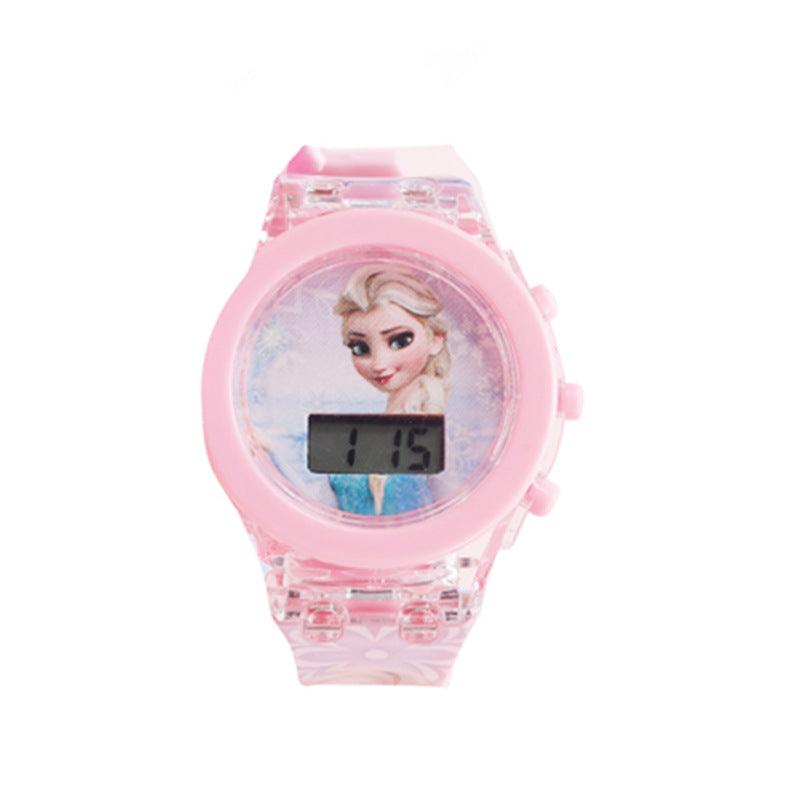 Hot-selling children's cartoon watches for export: cute light-up baby toy watches for girls and boys - exquisite electronic watches
