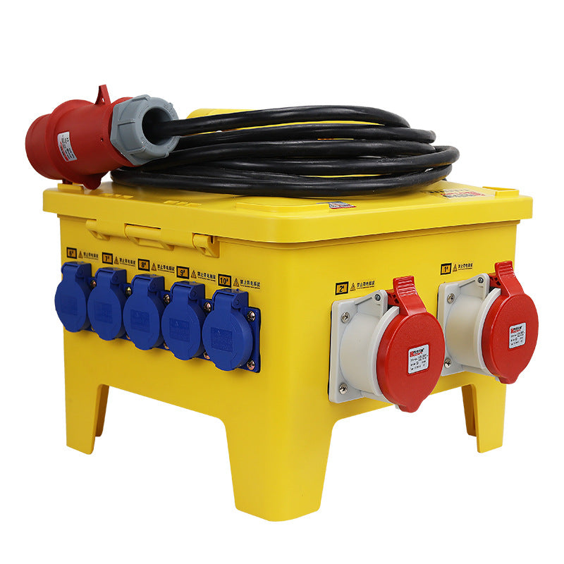 24-Position Portable Socket Box Outdoor Waterproof Industrial Distribution Box Construction Site Switch Plastic Maintenance Portable Socket Box