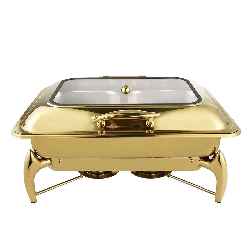 Electric gold stainless steel buffet warming cabinet - 9l buffet stove - ideal for hotels, restaurants, and banquets - in stock