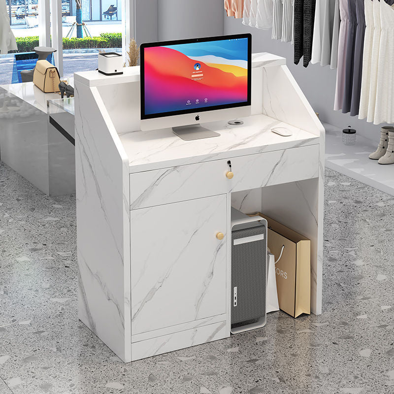 Minimalist modern bar counter/reception desk - small counter for beauty salons, clothing stores, and reception areas