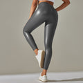 Clearance new arrival cross-border  best selling bright leather patchwork leather pants sexy stretch tight high waist nine-point pants for women