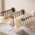 Suction cup clothes drying rack baby student foldable windproof socks clip balcony clothes drying rack underwear towel drying handy gadget