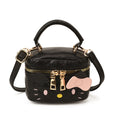 Diamond tweed style box bag japanese style cartoon kt cat kids mini cute hand bag satchel shoulder crossbody bag