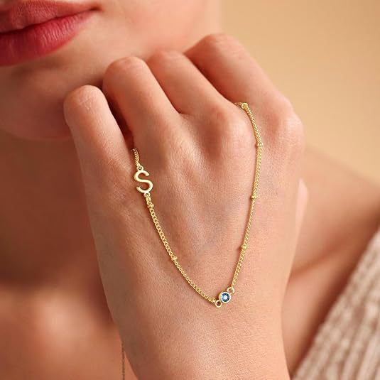 Amazon's new 26-letter finger chain stainless steel double-layered xiaomi bead bracelet yiwu spot wholesale