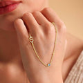 Amazon's new 26-letter finger chain stainless steel double-layered xiaomi bead bracelet yiwu spot wholesale