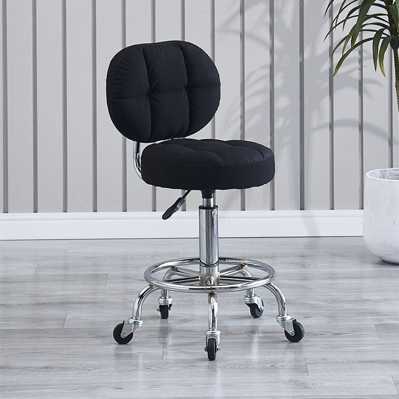 Barber chair makeup manicure live broadcast special adjustable round stool for home bedroom dressing stool movable backrest large work stool