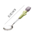 Purple tulip round spoon