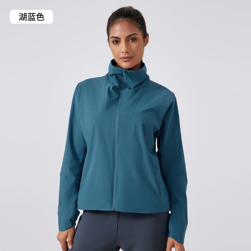 New windproof, waterproof, and stain-resistant slim-fit stand collar fleece windbreaker - outdoor camping, hiking, and mountaineering jacket daw010