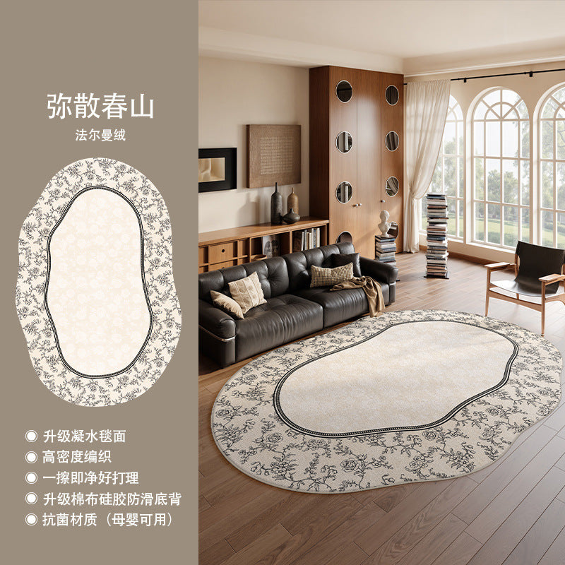 Distributed carpet living room no-wash and wipeable new arrival medieval style frenchretro special-shaped irregular stain-resistant bedroom floor mat
