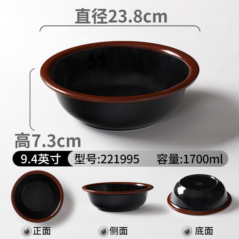 Melamine tableware plate commercial hot pot restaurant serving plate restaurant restaurant plate retro nostalgic barbecue side dish plate
