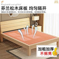 Solid wood bed modern casual 2m double 1.8m large bed single bed 1.5m for home wooden bed 1m bed 1.2m