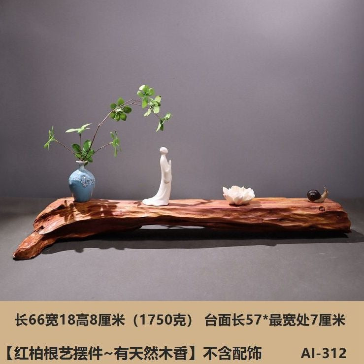 Weathered dead wood ornaments 2 thuja root carving bonsai bottom base tea ceremony tea room tea table dry tea table