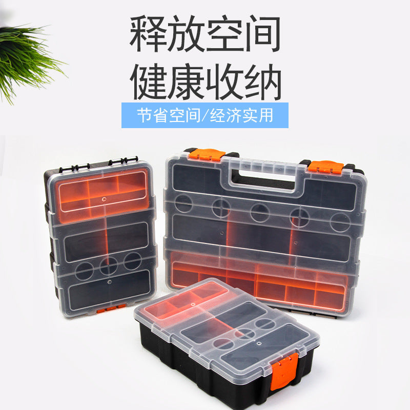Model Storage Box Grid Parts Box Classification Screw Box Hardware Accessories Tool Box Transparent Plastic Toolbox