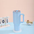 Custom 40oz fourth-generation handle ice tumbler, 304 stainless steel vacuum insulated cup, portable collapsible straw cup