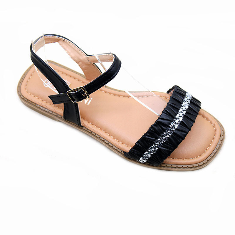 High-quality Wholesale Shoes Chaozhou Craft Shoes Women's Sandals One-word Belt Lightweight Versatile