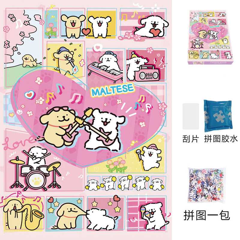 Puzzle adult version 1000 pieces decompression healing system Chinese style flat assembly toy girl puzzle birthday gift