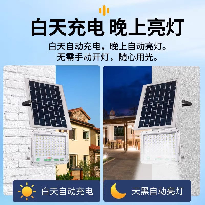Yaming led solar flood light outdoor waterproof 200W street light super bright rural villa courtyard lighting road