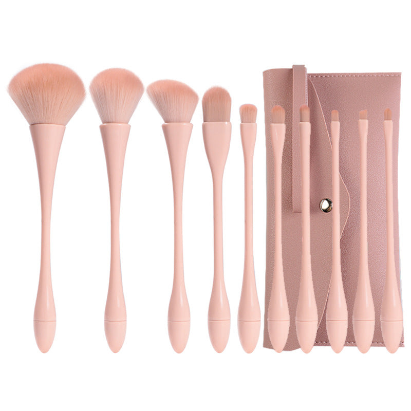 Sujilian complete set of small waist 10 beauty tools pink brush amazon popular makeup brush popular hot style