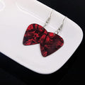 Amazon cross-border hot-selling new jewelry: guitar pick pendant necklace, stainless steel hellfire earrings for layering
