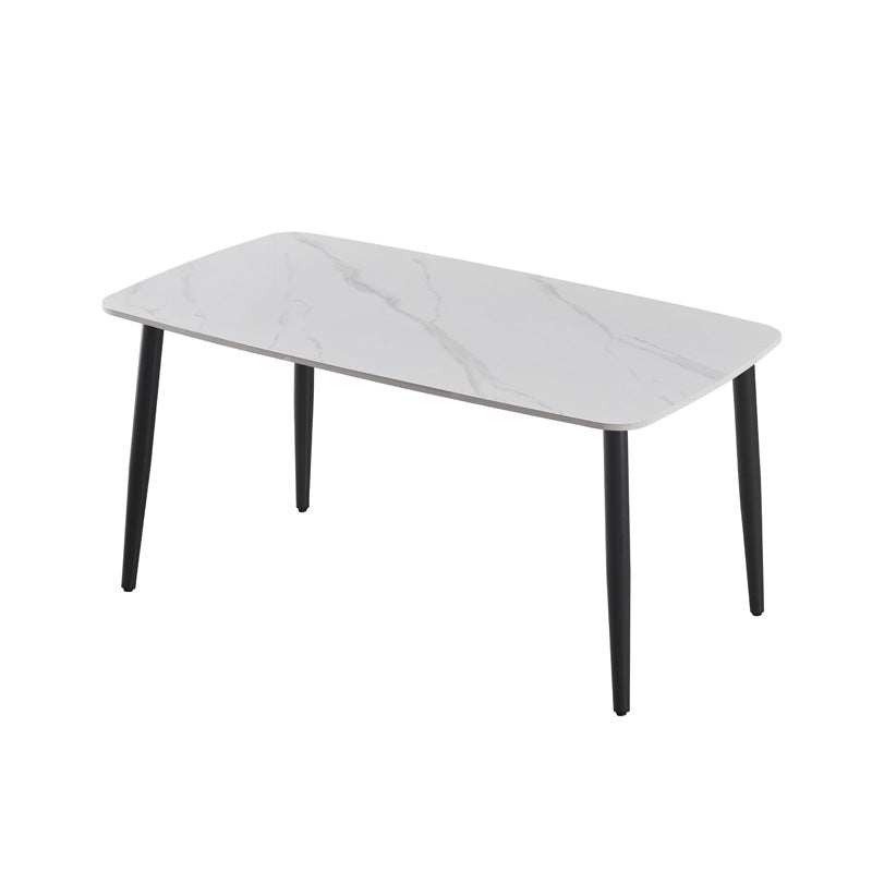 Rock slab dining table combination modern casual italian manufacturer wholesale personalized small apartment rectangular simple table