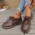 Plus size women's flats for export - new autumn  collection: comfortable, versatile, round-toe, flat, soft leather loafers for moms