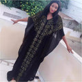 foreign trade african plus size women's clothing   new arrival cloak beaded hot diamond bat sleeve dress