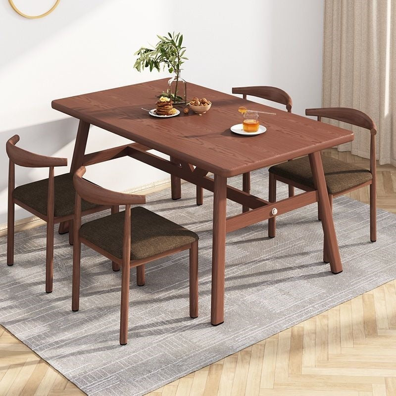 Rectangular table and chair combination casual small apartment dining table suit dining table and chair for home dining table and chair catering merchant