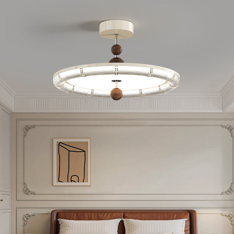 Cream Wind Round Bedroom Ceiling Light Full Spectrum Highlight Eye Protection Ceiling Light Minimalist Household Room Study Lighting