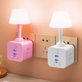 Magic cube voice remote control desk lamp socket all-in-one wireless multifunctional multi-hole socket converter voice control power strip
